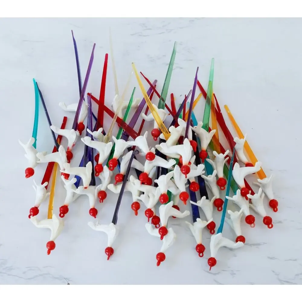 VTG 44 Carstairs Whiskey White Seal Cocktail Canape Picks Retro MCM Tiki Barware